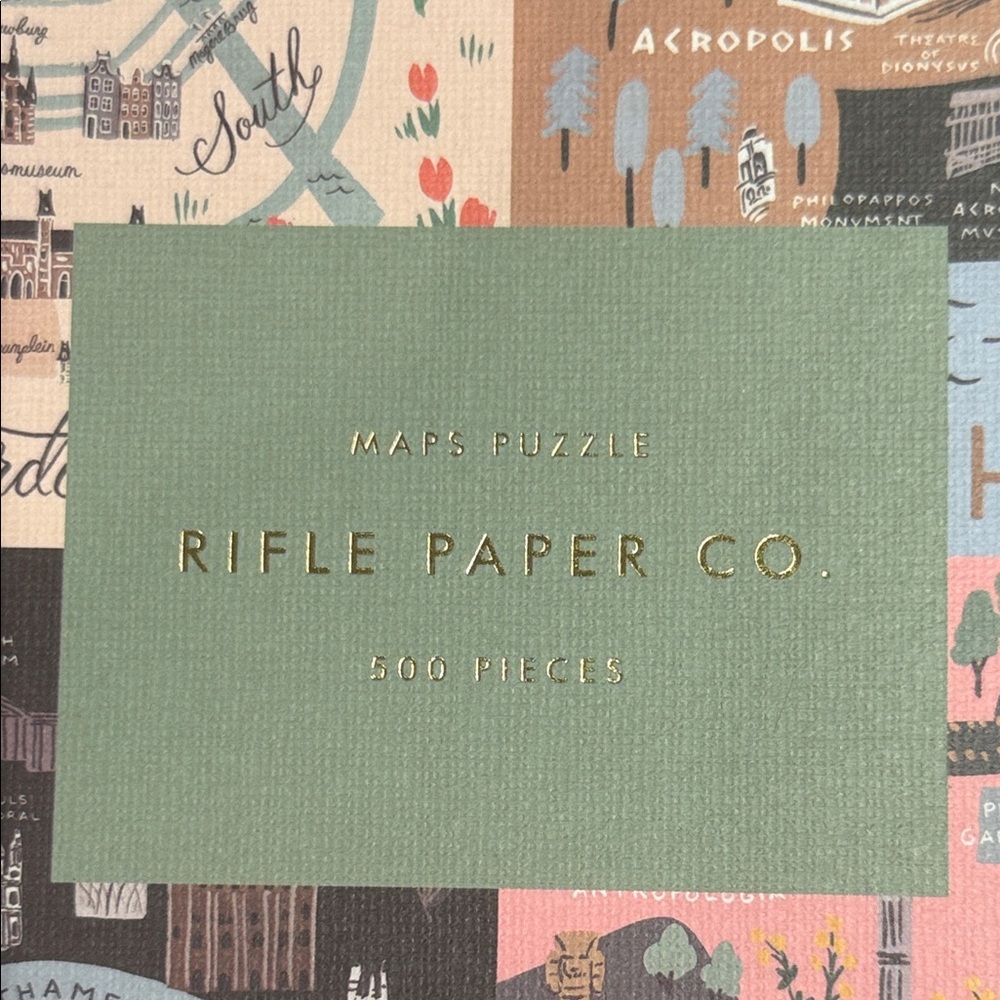 Rifle Paper Co. Vibrant City Maps 500 piece jigsaw Puzzle - Picture 4 of 6